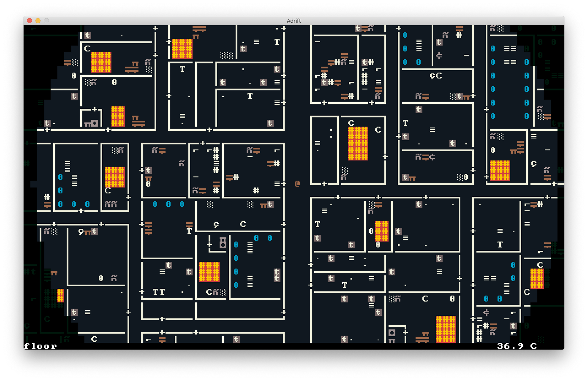 Adrift map generation: binary space partitioning